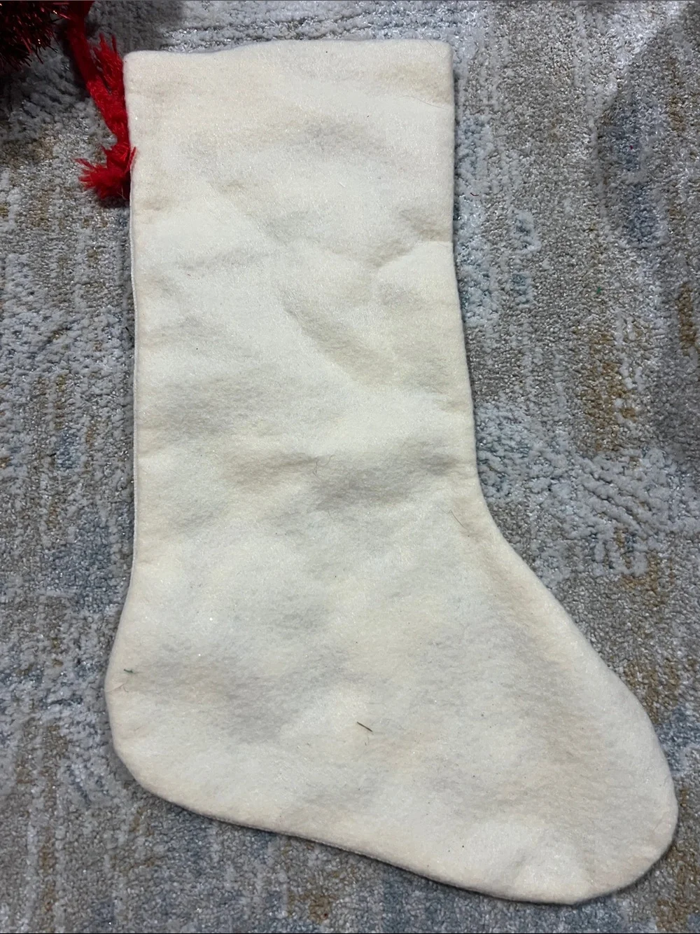 Vintage Holiday Cat Christmas Stocking - handmade z95